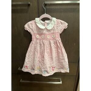 jojo‎ maman Bebe spring pink Easter dress 12-18 months new
